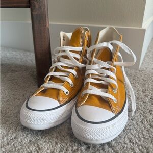 Converse Women’s High-Top Sneakers - Mustard Yellow